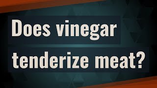 Does vinegar tenderize meat [upl. by Enelaehs]