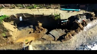 Coastal Erosion Drone Footage Pacifica California [upl. by Lebasy]