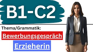 Bewerbungsgespräch  wichtige Fragen  Redemittel  ein komplettes Beispiel [upl. by Aisenet111]