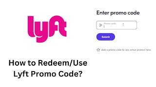 How to Redeem a Promo Code on Lyft Ride Sharing Use Promo Code Lyft [upl. by Brandyn]