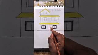 House Drawing  Easy House Drawing 🏠 house housedrawing housedesign drawingdrawing easydrawing [upl. by Linzy]