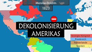 Die Dekolonisierung Amerikas  Zusammenfassung auf einer Karte [upl. by Sadiras]