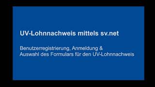 SVNet 1  Registrierung I VBG [upl. by Bornie]