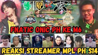 ONIC PH KE M6 MALAYSIA REAKSI STREAMER FALCON AP BREN VS FNATIC ONIC PH MPL FILIPINA S14 [upl. by Ailati]