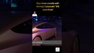 Elon Musk unveils selfdriving ‘Cybercab quotItll save lives [upl. by Cristi]