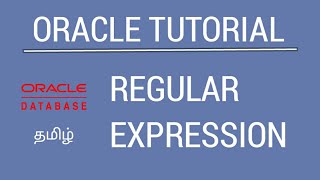 Oracle Regular Expression  Tamil Tutorial  iCoding [upl. by Ahsilet]