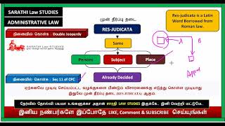 RESJUDICATA IN TAMIL  ADMINISTRATIVE LAW IN TAMIL  SECTION 11 OF CIVIL PROCEDURE CODE [upl. by Sinoda]