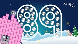 Numberblocks 89 Magic Run Special Christmas  Numberblocks Adventure  Number Counting Go Christmas [upl. by Onitram]