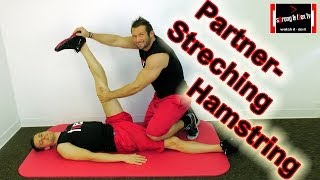 Partner stretching  Hamstring [upl. by Aneerehs]