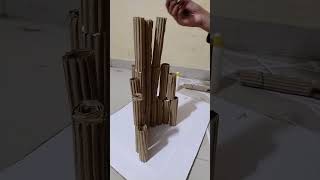 Cardboard Burj khalifa craft cardboardcraftideas shorts [upl. by Nnylamme]