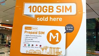 ✅ BEST Value TOURIST SIM in SINGAPORE  100 GB Roaming Data  SingaporeMalaysia SGD 14 for 30 Days [upl. by Yursa]