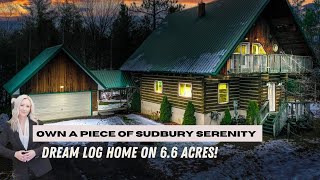 Stunning Log Home For Sale in Sudbury on 66 Acres [upl. by Tut523]