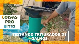 TRITURADOR DE GALHOS teste na pratica triturador de resíduos orgânicos [upl. by Nivar]