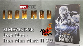 Hot Toys MMS733D59 Iron Man Mark II 20 Unboxing Quick Look Review [upl. by Ylelhsa]