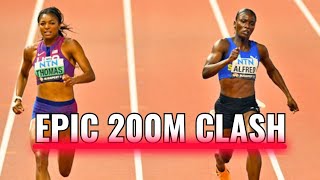 Gabby Thomas Vs Julien Alfred  Womens 200 Meters  2024 [upl. by Almeeta]