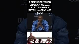 Adesanya Cries like a BCH at UFC 305 Press Conference  He called STRICKLAND one when HE cried [upl. by Blythe]