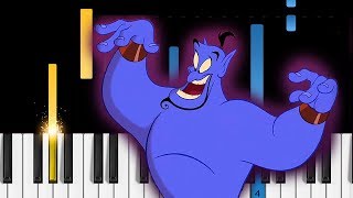 Disneys Aladdin  Friend Like Me  Piano Tutorial amp Sheets [upl. by Kcirredal]