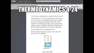 Thermodynamics 424 A piston–cylinder device contains 50 kg of water at 250 kPa and 25°C The [upl. by Silvana646]