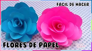 Flores de papel Facil de hacer [upl. by Anivlem478]