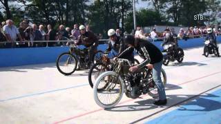 Motorcycle Board Track Racing Germany Harley 8 Valve Excelsior Super X [upl. by Cheung]