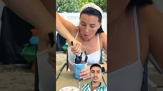 prank funny challenge comedy icecream khamitov broke spoon tiktok lifehacks shorts viral [upl. by Nahtanha]