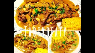 بيكاتا اللحم بصوص المشروم Beef piccata with mushroom sauce [upl. by Strohben33]