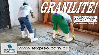 Como fazer piso Granilite  Todas as etapas passo a passo [upl. by Euqinor]