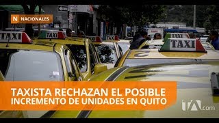 Aglomeraciones de taxistas en varios puntos de Quito  Teleamazonas [upl. by Iba120]