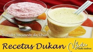 Bebida saciante Dukan de Chia y Yogur Crucero  Yogurt amp Chia Smoothie [upl. by Eanil]