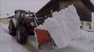 Schneechaos 2019  Winterlandschaft  Salzburg  Massey Ferguson  Steyr  Lasco  austria alps [upl. by Edy]