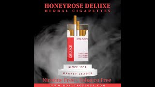 quotDELUXEquot Herbal Smokes To Quit Smoking  No Flavor  Nicotine FREE amp Tobacco FREE  Honeyrose USA [upl. by Annol]