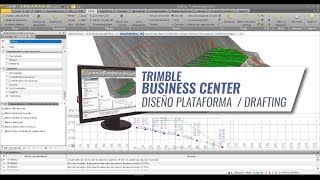 Diseño Plataforma  Drafting  Trimble Business Center [upl. by Stockmon]