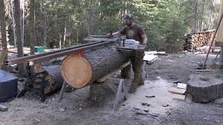 Logs to Lumber Alaskan Chainsaw Milling [upl. by Attennyl]