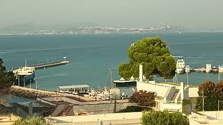 Partenza del catamarano Snav Aquila dal porto di Casamicciola [upl. by Lorak545]