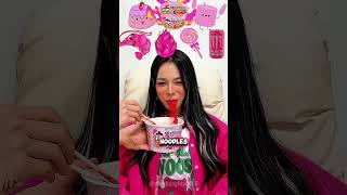 ASMR Eating Noodles 🍜💛🩷💙  MUKBANG 04 cure shorts [upl. by Ostap]