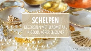 Schelpen decoreren met goud zilver of koper [upl. by Jonathon212]