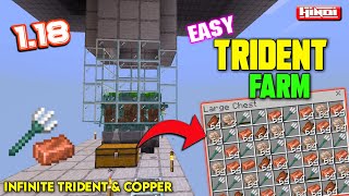 SIMPLE 118 TRIDENT FARM TUTORIAL in Minecraft MCPEBedrockPS4Xbox  in Hindi [upl. by Lazarus]