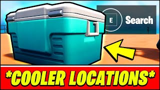 Search Coolers or Ice Machines FASTEST 5 LOCATIONS  Fortnite Chapter 3 Season Quest [upl. by Lairea]