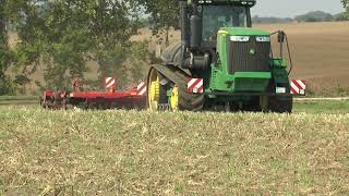 John Deere 9560RT pulling Horsch Tiger MT turning on headland  NO MUSIC [upl. by Scharff]