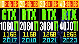 GTX 1080Ti vs RTX 2080Ti vs RTX 3080Ti vs RTX 4070Ti  PC GAMES TEST [upl. by Fitzger252]