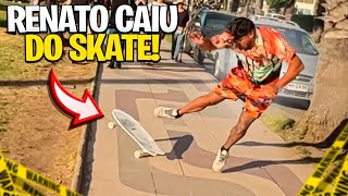 RENATO CAIU DE SKATE NA PRAIA DO CHILE 🤣🤣   deixei meus amigos andar [upl. by Lecrad]