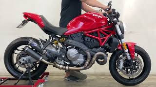 Ducati Monster 821 Performance 2021 Exhaust sounds Termignoni slip on [upl. by Airotal]