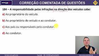 184  QUESTÃO DETRAN COMENTADA [upl. by Koblick399]