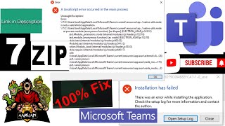 Microsoft Teams  Installation Has Failed There Was An Error While Installing The Application  Fix [upl. by Sou]