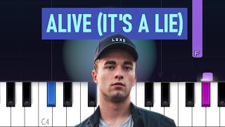 Kyle Hume  alive its a lie Piano tutorial [upl. by Scharaga]