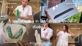 A realistic day in a life of a dental student 🦷 Unfiltered vlog  not an esthetic vlog  clinics [upl. by Brandi]