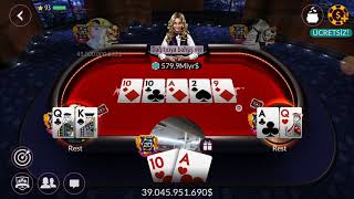 POKER BÜYÜK VURGUN  ZYNGA HOLDEM TEKSAS POKER [upl. by Anaigroeg432]