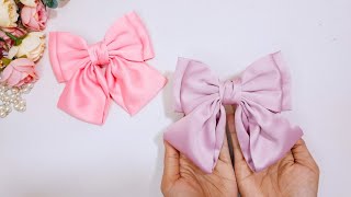 Discover the CUTEST Double Layer Bow in a Brand New Shape How to Make A Double Layer Hair Bow [upl. by Nats]