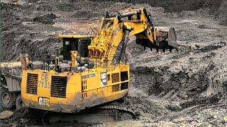 cat 6030b excavator in mud excavation work [upl. by Ragse]