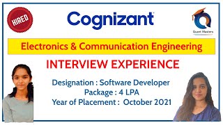 Cognizant Interview Experience  October 2021  ECE Student  Designation  Software Developer [upl. by Ahgiela]